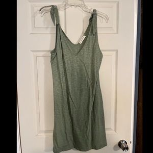 Lucky Brand olive green shift dress/cover up
